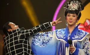 湖南卫视元宵晚会彩排照张亮何炅最萌身高差_38