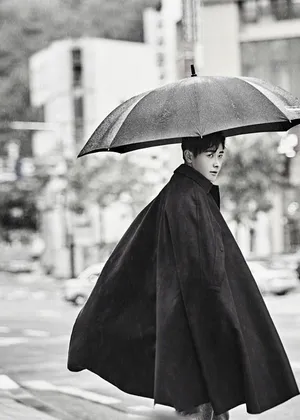 罗晋英伦风帅气黑白街拍高清图片_1