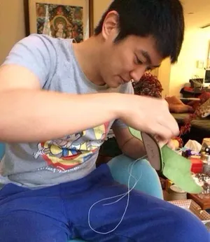 杜江晒缝婴儿鞋照霍思燕大赞帅气贤惠_3