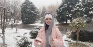 钟丽缇遇北京下雪快乐自拍图片_3
