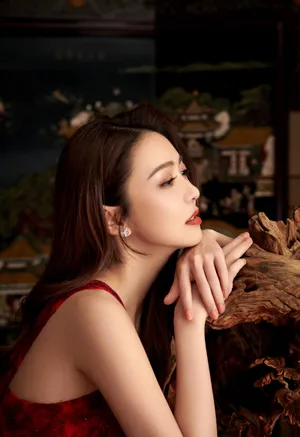 薛凯琪性感吊带红裙写真图片_3