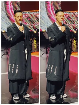 陈伟霆暗黑刺绣大衣写真图片_9
