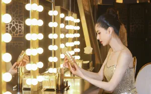 李若彤性感亮片裙写真图片_9