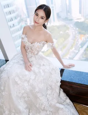 何超莲露背长裙造型性感图片写真_2