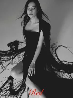 佘诗曼红黑造型性感写真图片_3