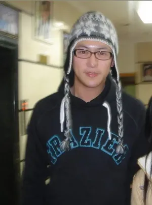 陈键锋毛线帽可爱乖巧旧照图片_1