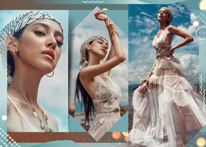 陈凯琳唯美野性婚纱写真照图片_2