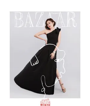 关之琳黑色高开叉礼服性感图片_7