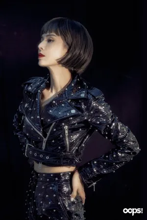 李若彤短发酷黑写真图片_3