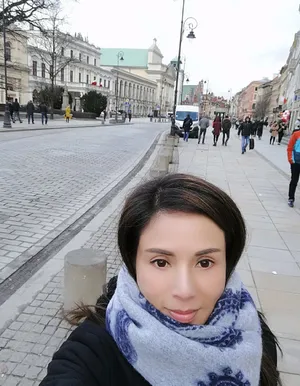 李若彤异国街头自拍图片_4