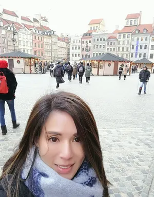 李若彤异国街头自拍图片_5