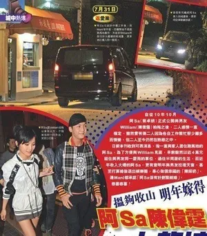 阿sa陈伟霆被曝试婚 娇羞同返爱巢 陈伟霆阿Sa图片大全_2