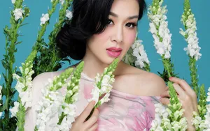 钟丽缇花漾色彩写真 笑容灿烂光彩照人_6