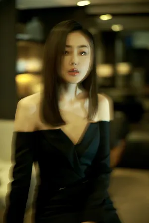 张天爱抹胸深V礼服性感写真图片_3