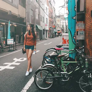 张天大阪街头街拍图片