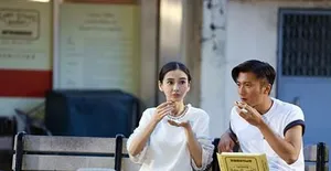 谢霆锋Angelababy开心进餐图片 两人兄弟相称