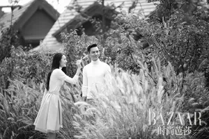 迪丽热巴陈伟霆《时尚芭莎》写真图片_7