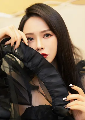 伊能静透视丝绒长裙写真图片_4