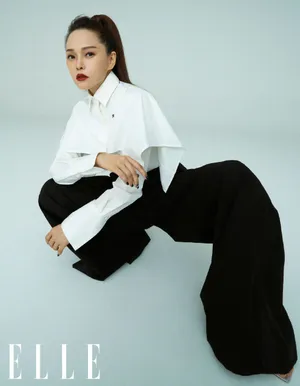 伊能静高马尾暗黑御姐写真图片_4