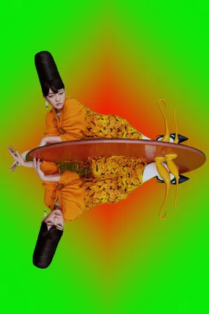 小S徐熙娣复古蜂窝头写真图片_5