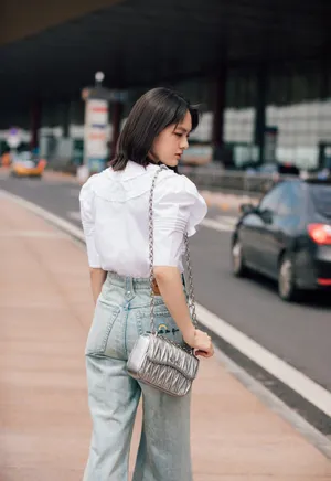 文淇清新甜美街拍图片_2