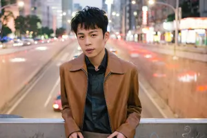李鸿其夹克风帅气时尚写真图片_2
