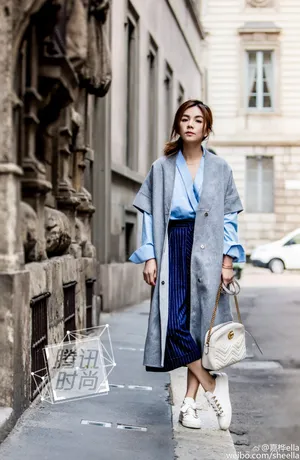 Ella陈嘉桦街头时尚优雅街拍图片_2
