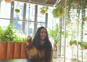 郭碧婷植物园甜美私服写真图片_3