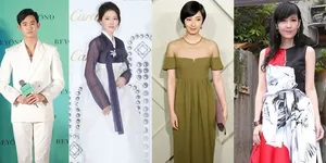 桂纶镁出席活动图片 露肩礼服性感迷人_6