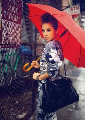 蔡依林Marie claire杂志纽约街拍图片