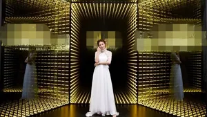 林志玲白色薄纱长裙似仙女出席活动图片_1