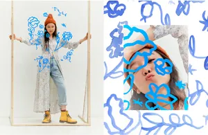 孔孝真秋冬装简笔插画写真图片_4