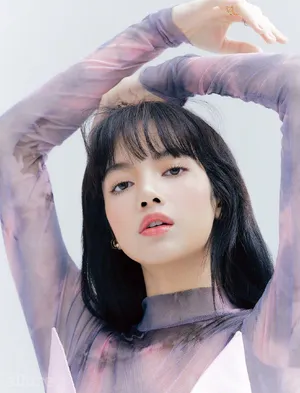 Lisa粉色夏日甜酷写真图片_2