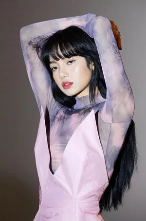 Lisa连衣裙彩妆画报写真图片_2