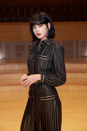 Lisa条纹装性感写真图片第1张