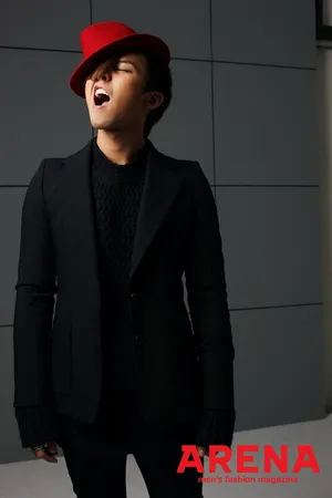 Bigbang Arena权志龙GD杂志画报写真 骚气小红帽