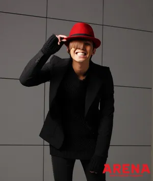 Bigbang Arena权志龙GD杂志画报写真 骚气小红帽_3