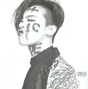 Bigbang权志龙太阳胜利TOP姜大声帅气涂鸦黑白写真画报_5