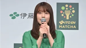 有村架纯绿色长裙清新可爱美照图片_3
