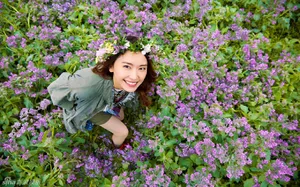 新垣结衣花丛中高清美照_2