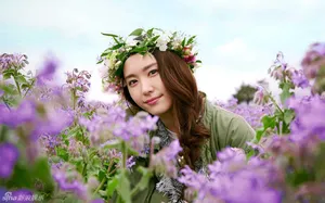 新垣结衣花丛中高清美照_4
