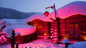 雪乡夜景图片大全_8