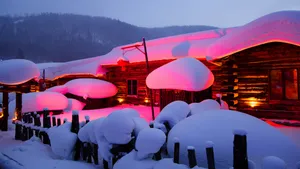雪乡夜景图片大全_9