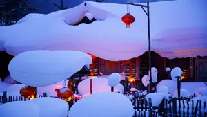 雪乡夜景图片大全_10