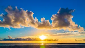 海边落日夕阳风景图_5
