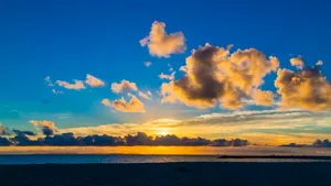 海边落日夕阳风景图_7