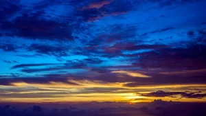 夕阳晚霞风景图片_5