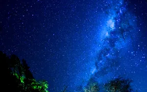 夜晚璀璨星空图片_3