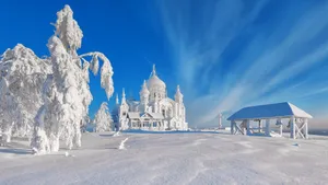 唯美雪景图片大全壁纸_7