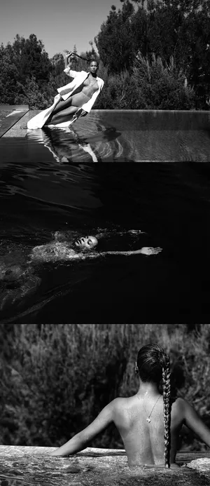 碧昂丝·吉赛尔·诺斯黑白性感泳装写真图片_6